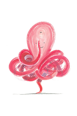 Yoga Octopus by Ping Zhu