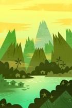 Volcano Bay by Gorillustrator