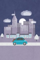 Blue Car by Milli-Jane