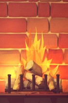 Yule Log 01 by Timothy J. Reynolds