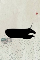 Black unicorns by Thereza Rowe