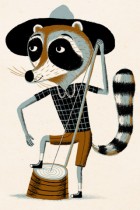 Groovy Raccoon by Bjørn Rune Lie